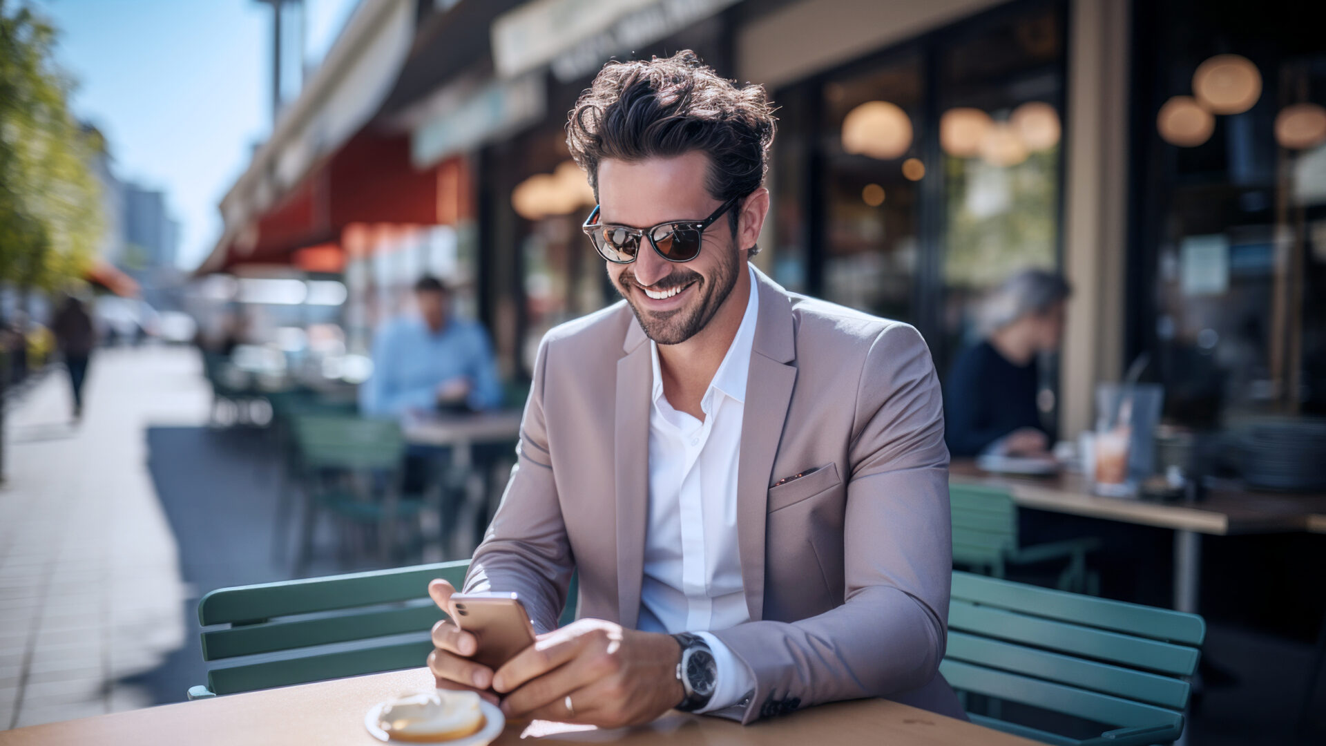 Businessman on his phone representing a TPF partner.
